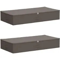 vidaXL Opbergbox 2 st Nonwoven stof 100 x 50 x 18 cm 90 l Grijs