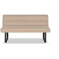 Bommel Wonen Eetkamerbank Paris - 160 cm - stof Barrel Zand - pocketvering - poot zwart