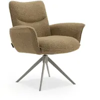 Bommel Wonen Armstoel Kaya - draaibaar - stof Lodge Curry - pocketvering - poot beige
