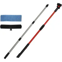 Einhell Telescopische geleidesteel voor BRILLIANTO - 2-delig - 1x telescoopstang voor ruitenreiniger - 1x telescoopstang met opzetstuk voor microvezeldoek - Beide verlengbaar tot 120 cm