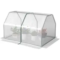 Outsunny folietunnel, mini-kas voor de tuin, UV-bestendig, wit