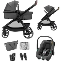 Maxi-Cosi Zelia S Trio2 - Kinderwagen 3-in-1 - Dark Grey - Vanaf 0 tot 4 jaar - Inclusief autostoeltje