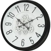 Koopman Wandklok 50 cm met roterend uurwerk Kunststof Zwart