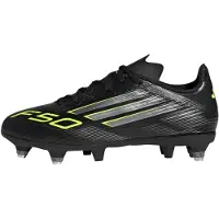 Adidas F50 League SG kinder voetbalschoenen, zwart, grijs, limoengroen, maat 36