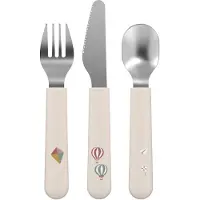 Mepal Mio Kinderbestek - 3-delig. vork. mes en lepel - Roestvrij staal - Kinderservies - Sunshine & Rainbow