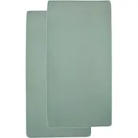 Meyco Jersey Hoeslaken 2-pack - 60x120 - Stone Green