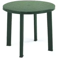 Progarden Tuintafel Tondo, diameter 90 cm, rond, groen, kunststof. Terrastafel, balkontafel, tuinmeubel