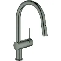 GROHE Minta - Keukenkraan met uittrekbare handdouche, geborsteld Hard Graphite 32321AL2