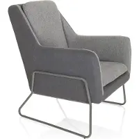 Hjh OFFICE LAGUN | 1-Zits - Lounge stoel Lichtgrijs / donkergrijs