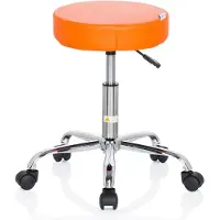 Hjh OFFICE OPERATOR II - Werkstoel / werkkruk/ verhoogde bureaustoel Oranje