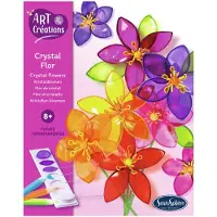 SentoSphere Stained Glass Painting - - Art & Creations - Crystal Flor - 8 flowers to create in tapered glass - Ages 8+