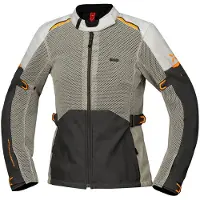 IXS Tourster-Big Air 1.0 Mesh Dames Grijs Beige Textiele Motorjas Maat 2XL