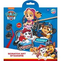 Hobby Mate Scratch Art Stickers - PAW Patrol, 6dlg.