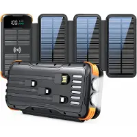 Siltcon Powerbank Solar 30000mAh - 22.5W - 4 Panelen