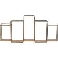 J-Line rek Multiple - ijzer - goud - 41.5 x 19.5 x 93 cm