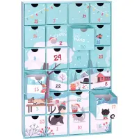Ed Brubaker Adventskalender voor katten en kattenliefhebbers, om zelf te vullen - DIY kerstkalender voor traktaties, snacks, snoepjes of andere verrassingen - Dierenkalender met 24 vakjes