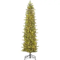 Black Box Trees Harma Smalle Kunstkerstboom met LED Verlichting - Groen - 185x63 cm