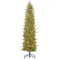 Black Box Trees Harma Kerstboom met LED Verlichting en Timer - Kerstversiering voor Binnen - Kunstboom met Pilaarvorm en Scharnierconstructie - H230 x Ø69 cm - Groen