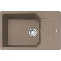 Franke spoelbak URBAN UBG 611-78 XL in de kleur CASHMERE, met excenteraansluiting en draaiknop, roestvrij staal / uitsparing: 760 x 480 mm / granieten spoelbak