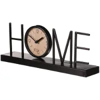 Autronic Tafelklok HOME metalen wijzerplaat in de vorm van de letter O (HW4013)