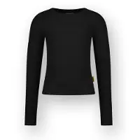 Vingino Meisjes T-shirt Basic rib top Meisje Zwart 164