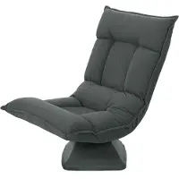 HOMCOM Floor Chair-Polyester-70L x 62B x 95H cm-Dunkelgrau