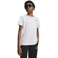 Under Armour UA B SPORTSTYLE LC SS Unisex Sportshirt - Wit - Zwart