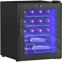 HOMCOM koelkast - wijnkoelkast - 43B x 45T x 56,5H cm - 16 flessen