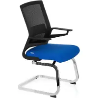 Hjh OFFICE INVENTOR V - Vergaderstoel / bezoekerstoel Zwart / Blauw