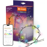 Ledvance Smarte RGB-lichtketting, 200 LED's, met afstandsbediening, compatibel met Alexa, Google en WiFi,