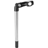 Ergotec Stuurpen Kobra, verstelbaar, roestvrij staal. Diameter: 25,4 / 300x90 / 25,4 mm - Zwart/Zilver