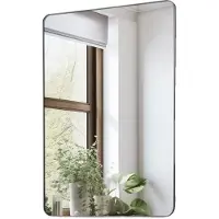 OEM VEVOR Wandspiegel, make-upspiegel, badkamerspiegel, 1220 x 916 x 25 mm, zilverkleurige frame van aluminiumlegering, spiegel met Z-vormige beugel, geschikt voor bevestiging aan de muur