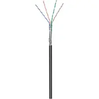 Dsit CAT6 SF/UTP 100 meter buitenkabel op rol soepel zwart CCA