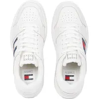 Tommy Hilfiger Heren Leren Trainers (Wit)