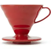 Hario Drip V60-02 plastikowy - zaparzacz do kawy czerwony