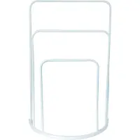 Spirella MSV Handdoeken rek badkamer - wit chroom metaal - 50 x 75 cm - Handdoekrekken