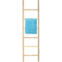 MSV Handdoekrek Bamboe - Vrijstaand - 6 Niveaus - Bamboe - Naturel - 50x190x5cm