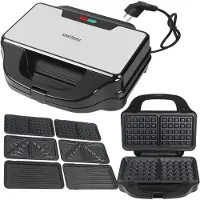 KRAFT&DELE 3-in-1 contactgrill en sandwichmaker met verwisselbare platen, 1500W, model KD4133