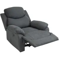 HOMCOM - Fauteuil - 150° kantelbare rugleuning - ademend - Donkergrijs