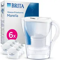 Brita Marella waterfilterkan, 2,4 liter + 6 MAXTRA PRO filterpatronen, artikelnummer 1051132