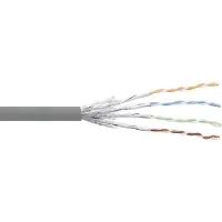 InLine Patchkabel Cat.6 S/FTP (PiMf), grijs, AWG27, PVC, CU, 100m
