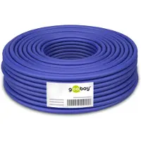 Goobay 75715 CAT 7A netwerkkabel, S/FTP (PiMF), blauw, 50 meter - koperen geleiders (CU), AWG 22/1 (massief), halogeenarme kabelmantel (LSZH)