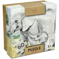Mama Maluje 60-delige puzzel met olifanten