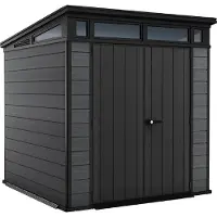 Keter Tuinhuis Cortina, 7x7 meter, grafietkleur, met vloer, weerbestendig en onderhoudsvrij