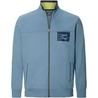 Jan Vanderstorm Comfort Fit Sweatjacket blauw, Effen