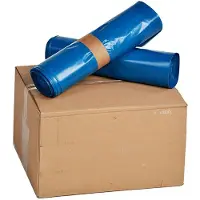 Knapzak Containerzakken Ongeperforeerd | Zonder sluitlint | LDPE Regeneraat | Blauw | 40 Micron | 240 liter (100 zakken)