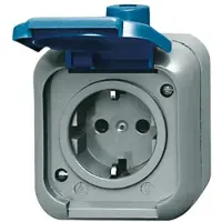 ABB 2CKA002083A0368 Geaard stopcontact IP44 Blauw, Gentiaan-blauw (RAL 5010)