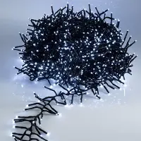 Spetebo Cluster van lichtjes, koud wit - 11 meter / 1512 LED - Decoratieve kerstboomverlichting met controller en geheugenchip - geschikt voor binnen- en buitengebruik