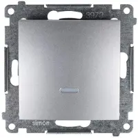 Kontakt-Simon Contactdoos, type DW1L.01/43, kunststof, zilverkleurig, IP20, IP44, 250 V, 10 A, 75 mm