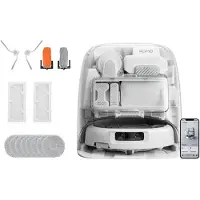 DJI Robotstofzuiger ROMO P2 - Clean More Combo (Water Tank Version) - Robotstofzuiger met dweilfunctie - 36.000 Pa zuigkracht - Geschikt voor dierenhaar - Zelfreinigende dweil